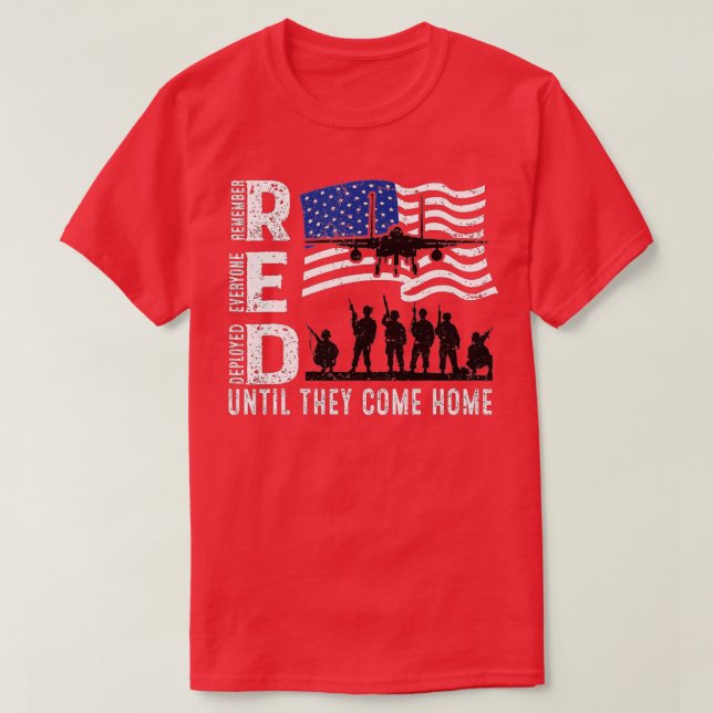 Camiseta Recuerde a todos los veteranos desplegados Viernes (Diseño del anverso)