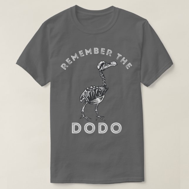 Camiseta Recuerde El Etinto De Aves De Dodo Bird Skeleton D (Diseño del anverso)