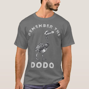 Camiseta Recuerde El Etinto De Aves De Dodo Bird Skeleton D