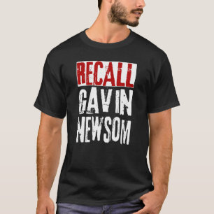 Camiseta Recuerde Gavin Newsom anti CA Gobernador de Califo