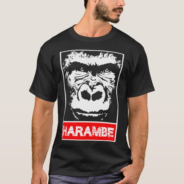 Camiseta Recuerde Harambe Essential  (Anverso)