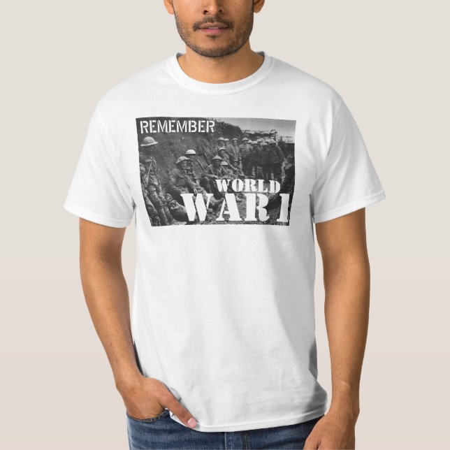 Camiseta Recuerde la guerra mundial 1 (Anverso)