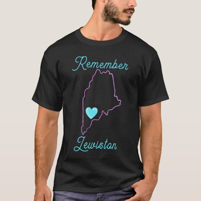 Camiseta Recuerde Lewiston con Personalizable Texto Camiset (Anverso)