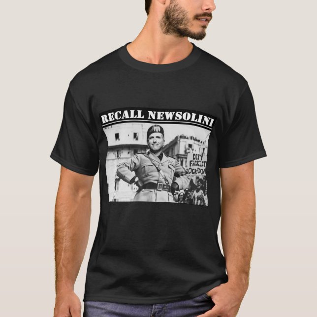 Camiseta Recuerde Newsolini - Recall Gavin Newsom - Save CA (Anverso)