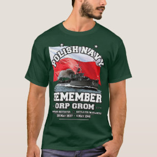 Camiseta RECUERDE ORP GROM Destruidor de la Marina Polaca