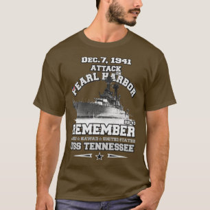Camiseta RECUERDE Pearl Harbor BB43 USS Tennessee