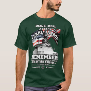 Camiseta RECUERDE Pearl Harbor USS ARIZONA BB39