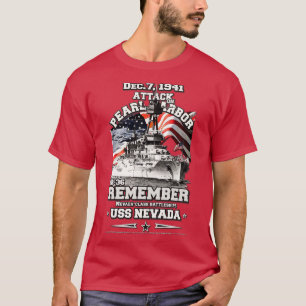 Camiseta RECUERDE Pearl Harbor USS Nevada BB36