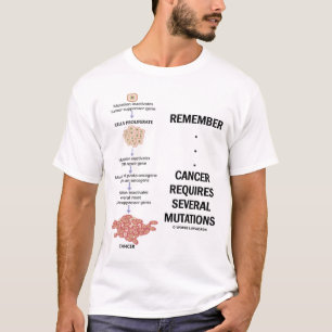 Camiseta Recuerde que… el cáncer requiere varias mutacio