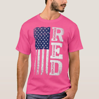Camiseta Recuerde Todos los Veteranos Desplegados RED Viern