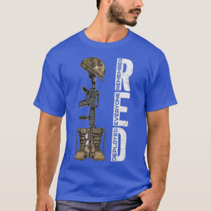 Camiseta Recuerde Todos los Veteranos Desplegados RED Viern