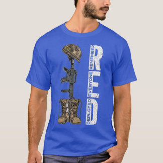 Camiseta Recuerde Todos los Veteranos Desplegados RED Viern