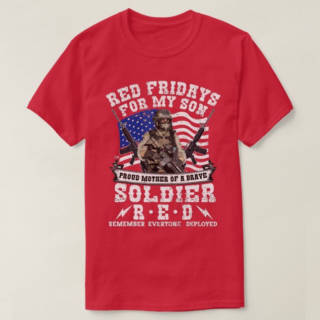 Camiseta Recuerde Todos los Veteranos Desplegados Viernes R (Diseño del anverso)