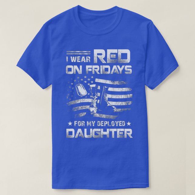 Camiseta Recuerde Todos los Veteranos Desplegados Viernes R (Diseño del anverso)