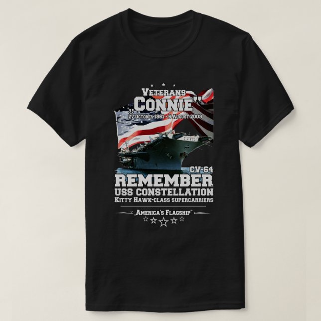 Camiseta RECUERDE USS Constellation CV64 Veteranos (Diseño del anverso)
