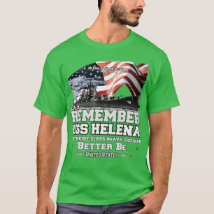 Camiseta RECUERDE USS Helena CA75 veteranos de cruceros pes