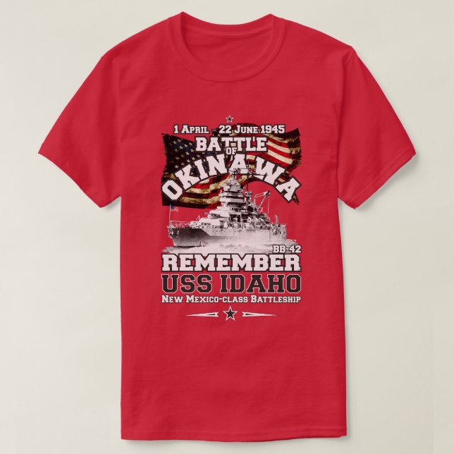 Camiseta Recuerde USS Idaho BB42 (Diseño del anverso)