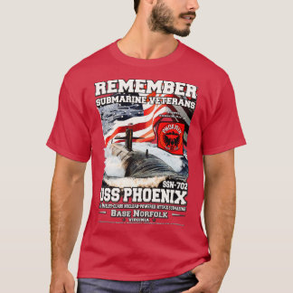 Camiseta Recuerde USS Phoenix SSN702 Submarinos Veteranos