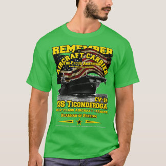Camiseta RECUERDE USS Portaaviones Ticonderoga CV14