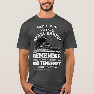 Camiseta Recuerde USS Tennessee BB43 Veteranos de Pearl Har