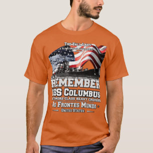 Camiseta Recuerde veteranos de USS Columbus CA74 Cruiser
