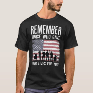 Camiseta Recuerden A Los Que Dieron Su Vida Veteranos Y Mem