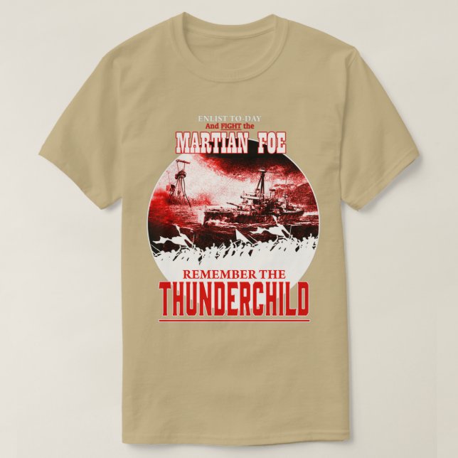 Camiseta Recuerden a Thunderchild de HMS inspirado en la gu (Diseño del anverso)