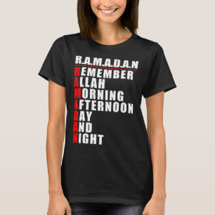 Camiseta Recuerden Allah Ramadan Kareem Ramadan Mubarak Mo