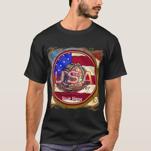 Camiseta Recuerden bomberos caídos (Anverso)