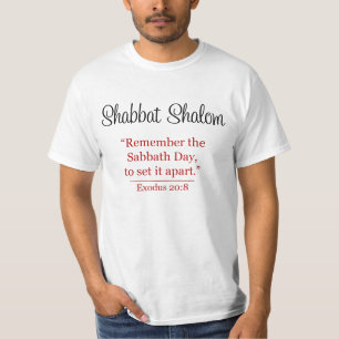 Camiseta Recuerden el día del sabbat Shalom