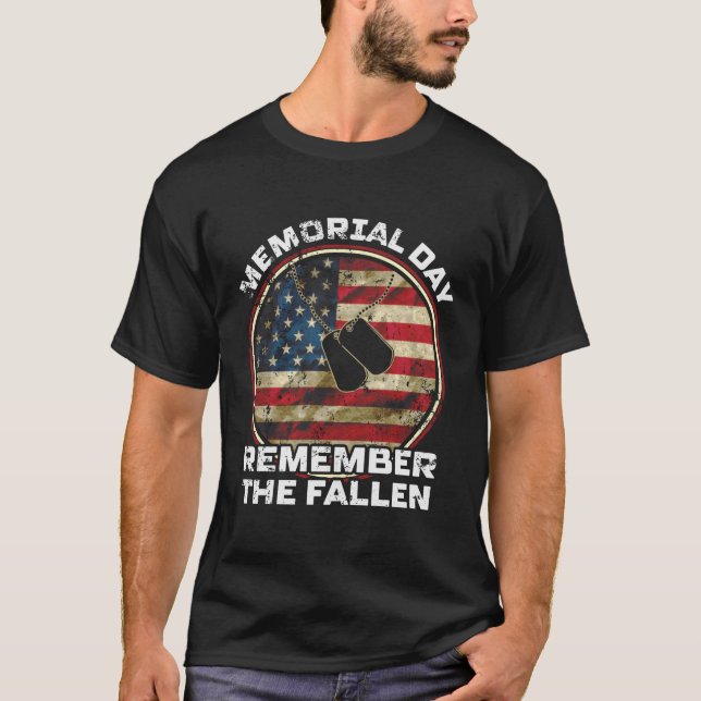 Camiseta Recuerden la memoria de veteranos caídos (Anverso)