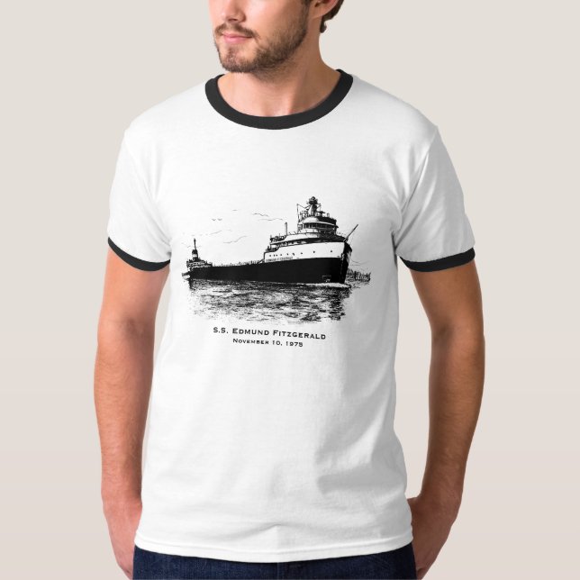 Camiseta Recuerden la tripulación del SS Edmund Fitzgerald (Anverso)