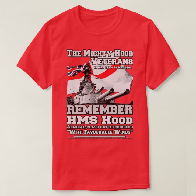 Camiseta RECUERDEN marineros orgullosos batalleros de HMS H (Diseño del anverso)