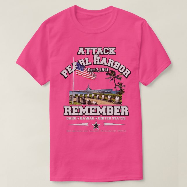 Camiseta Recuerden Pearl Harbor 1941 (Diseño del anverso)
