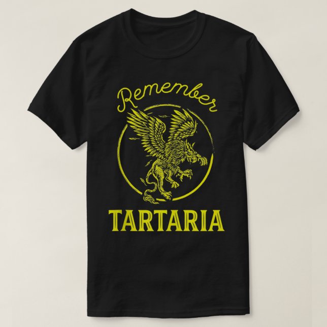Camiseta Recuerden Tartaria Creatura Mítica Inundación de b (Diseño del anverso)