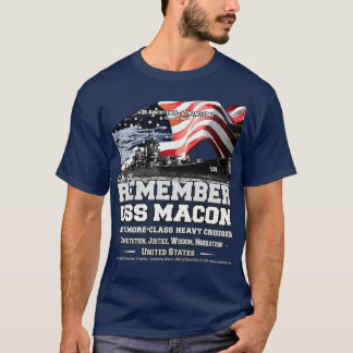Camiseta RECUERDEN USS Macon CA132 veteranos de cruceros pe