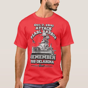 Camiseta RECUERDEN USS Oklahoma BB37 Pearl Harbor