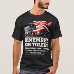 Camiseta RECUERDEN USS Toledo CA133 veteranos de cruceros p