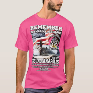 Camiseta Recuerden veterano del submarino USS Indianapolis 