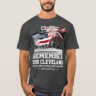 Camiseta RECUERDEN veteranos de la Marina Cruiser USSCL55