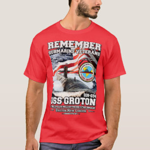 Camiseta Recuerden veteranos de los submarinos USS Groton S