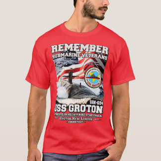 Camiseta Recuerden veteranos de los submarinos USS Groton S