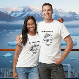 Camiseta Recuerdo 1er Aniversario Crucero Alaska Personaliz