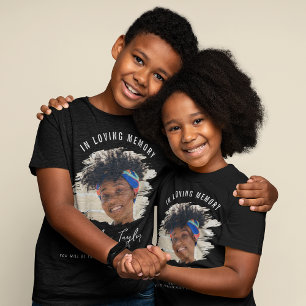 Camiseta Recuerdo Amado por Niños Foto Memorial con Efect