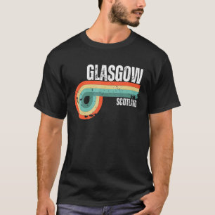 Camiseta Recuerdo Antiguo Ciudad Retro Glasgow Escocia