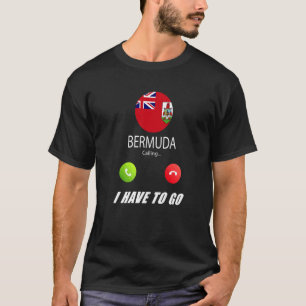 Camiseta Recuerdo de bandera de Bermudas Bermudas está llam