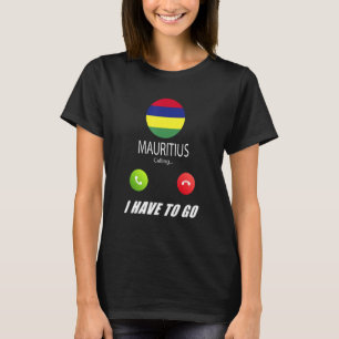 Camiseta Recuerdo de Bandera de Mauricio Mauricio Está Llam