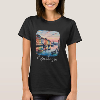 Camiseta Recuerdo de Copenhague Dinamarca Copenhague