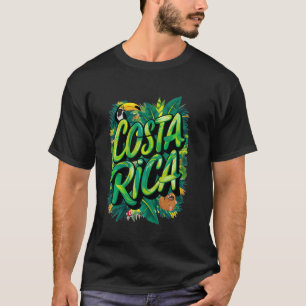 Camiseta Recuerdo de Costa Rica Jungle Tucán Perezoso Costa