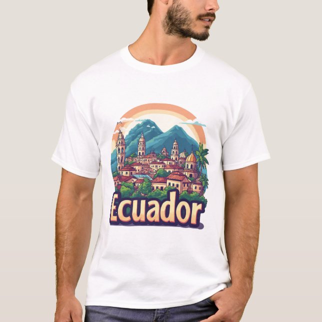 Camiseta Recuerdo de Ecuador Sudamérica 🗺️ (Anverso)